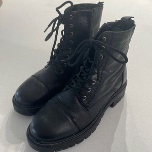 Black aldo combat boots